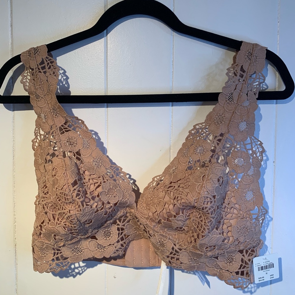 Anthropologie neutral colour bralette sz M